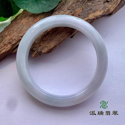 派瑞翡翠 翡翠手镯 糯种 白色 商品图2