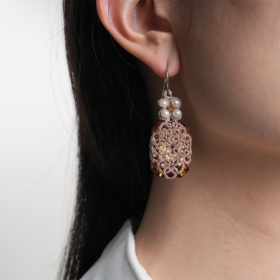 北京仓｜Lorina Balteanu-Bari-天然锆石 珍珠 耳环［法国设计师］