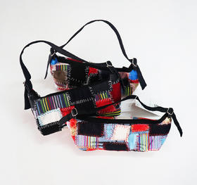 【绿色蔷薇】原创手工拼贴腋下包