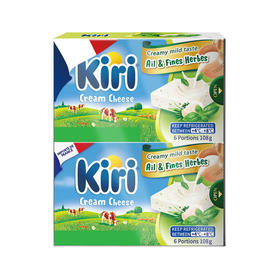 【自提】M 凯芮 法国进口 奶油芝士蒜香味再制干酪 432克(108克x4)