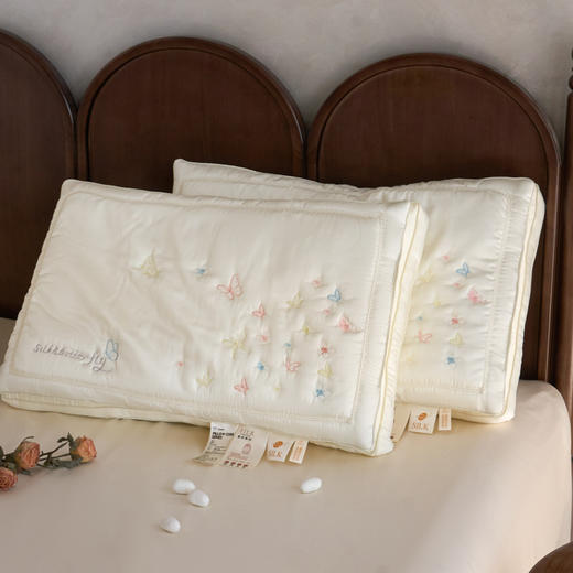 自然醒双层蝶梦蚕丝枕XK 商品图1