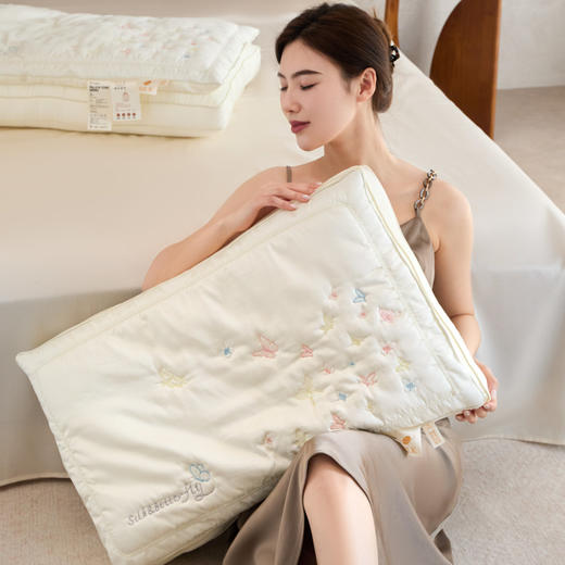 自然醒双层蝶梦蚕丝枕XK 商品图14