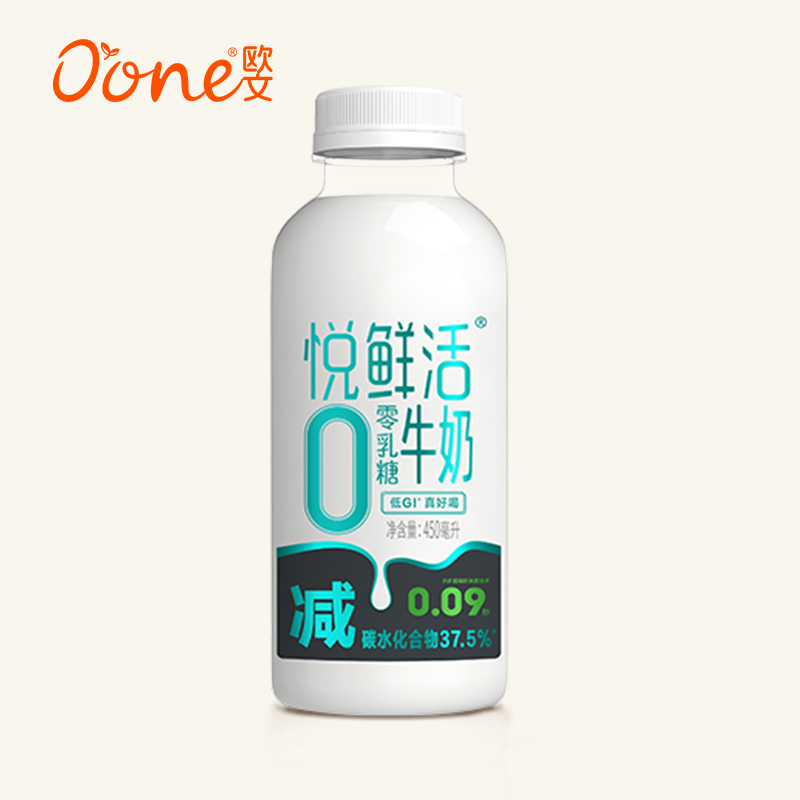 悦鲜活0乳糖牛奶450ml
