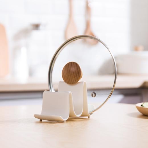 简易厨房置物架波浪锅盖架 A0172 厨房用品 厨房好物 绿色 商品图1