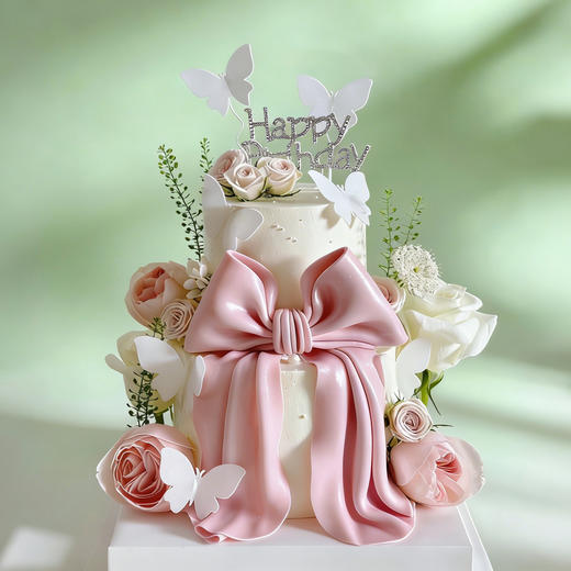 ❤️鲜花翻糖蝴蝶❤️💝 蛋糕 商品图0