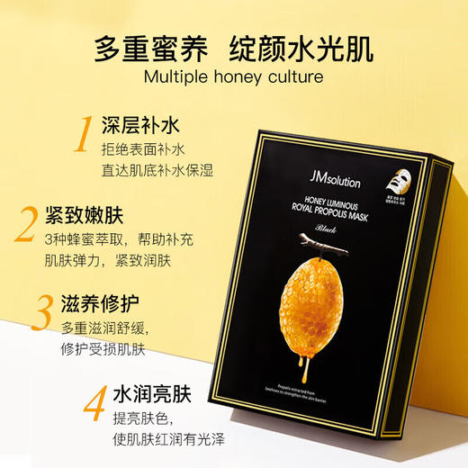 JMsolution肌司研蜂蜜补水面膜10片/盒 商品图2