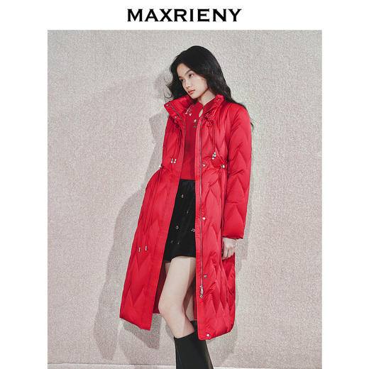 玛克门店发货：MAXRIENY中式盘扣红色羽绒服(货号:MS85DC755) 商品图1