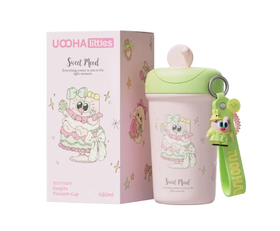 uooha悠哈悠吉托保温杯莓莓奶芙-粉绿 480ml