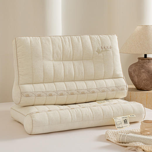 自然醒亚麻沉香乌木蚕丝牵引枕XK 商品图7