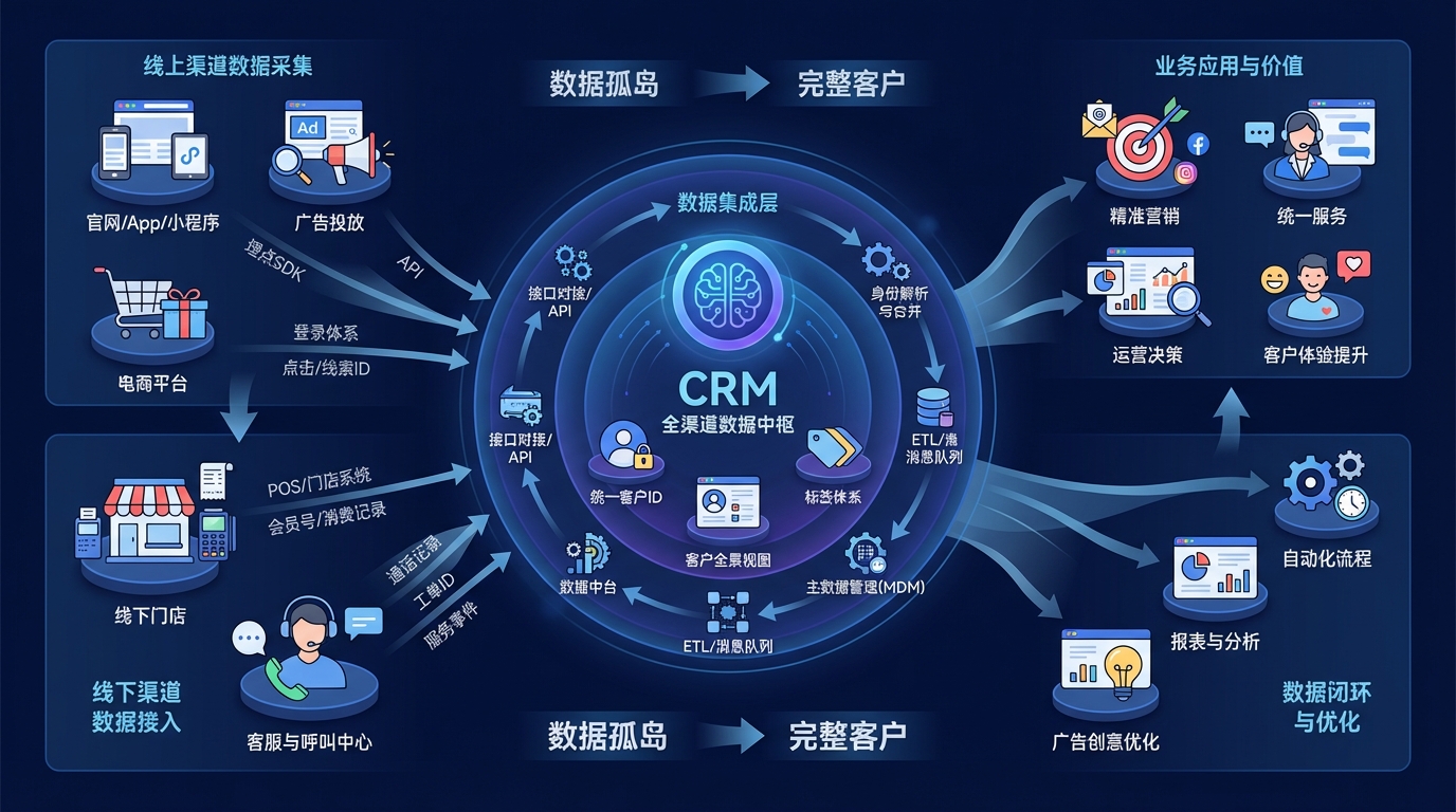 为什么必须用CRM来做全渠道数据整合？