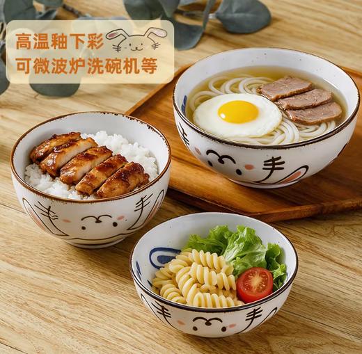 日本进口儿童餐具温馨兔8.3英寸深盘 商品图1