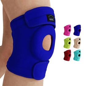 【FDA认证 ISO认证】美国知名品牌 MODVEL 可调节运动护膝 带侧向稳定器和髌骨凝胶垫 轻盈透气 跑步、锻炼、关节恢复适用 单只装