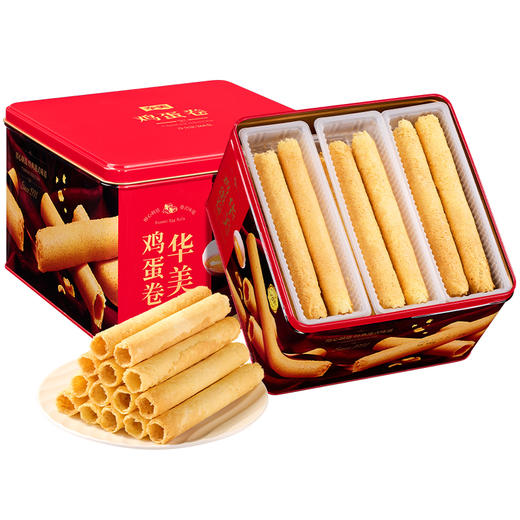 华美华美鸡蛋卷（方罐）268g 商品图0
