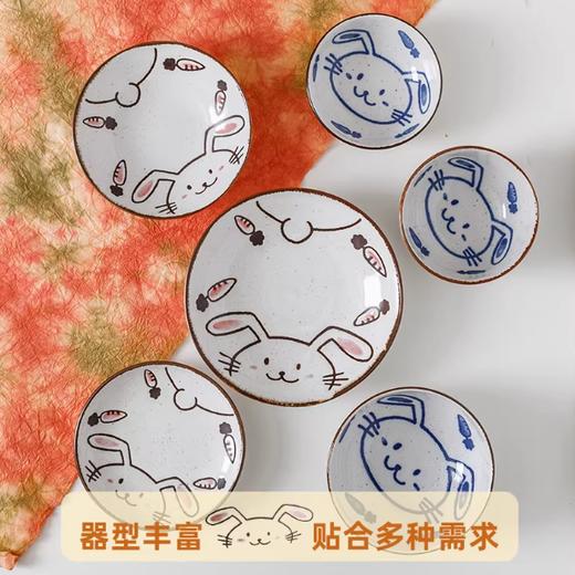 日本进口儿童餐具温馨兔8.3英寸深盘 商品图4