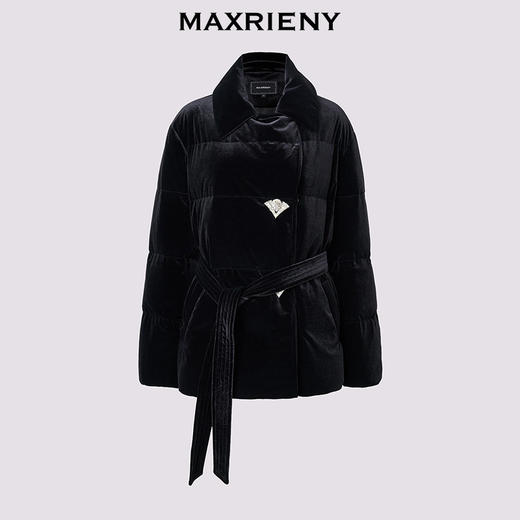 玛克门店发货：精致千金感黑色丝绒羽绒服(货号:MC86DC503) 商品图3