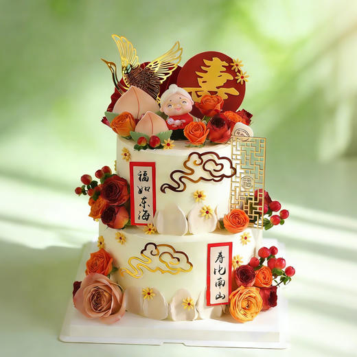 🧑🏻‍🦳双层鲜花寿比南山🧑🏻‍🦳 商品图0