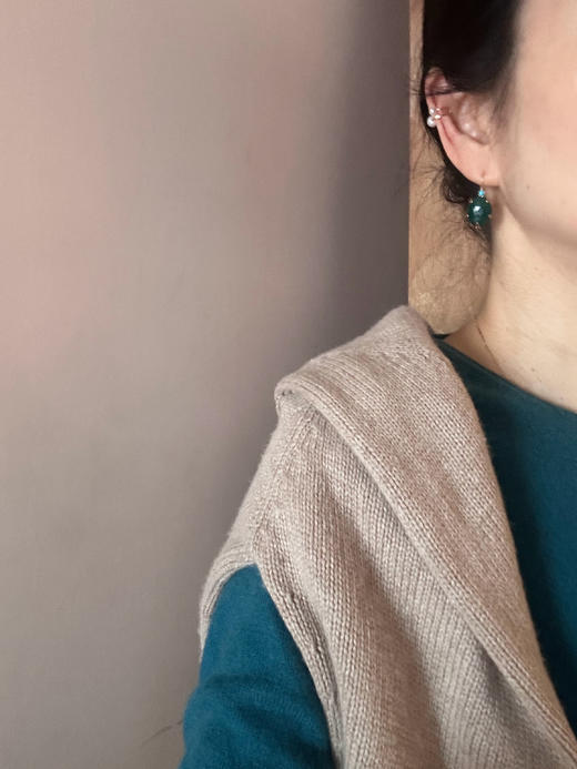 SpoiledBrat Jewelry绿玉髓绿松石耳环 商品图5