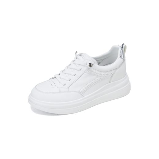 【牛皮革】西村名物2026年春季新款超轻厚底防滑显高舒适百搭小白鞋板鞋T26AM17781 商品图6