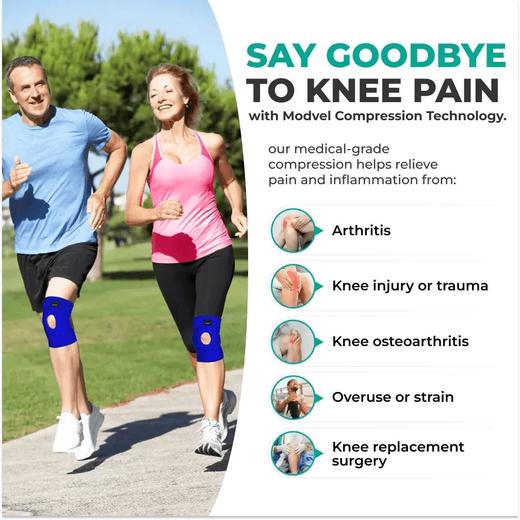 【FDA认证 ISO认证】美国知名品牌 MODVEL 可调节运动护膝 带侧向稳定器和髌骨凝胶垫 轻盈透气 跑步、锻炼、关节恢复适用 单只装 商品图4