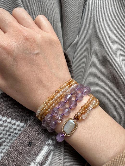 SpoiledBrat Jewelry紫水晶 渐变黄水晶长链/多层手链 商品图1