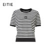 EITIE爱特爱显瘦舒适修身经典条纹时尚短袖针织衫2026春季新款8501214 商品缩略图6