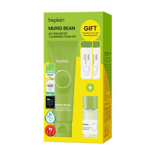 beplain 碧菲音 绿豆洁面膏套装（洁面80ml+卸妆油10ml+精华1ml*2） 商品图0