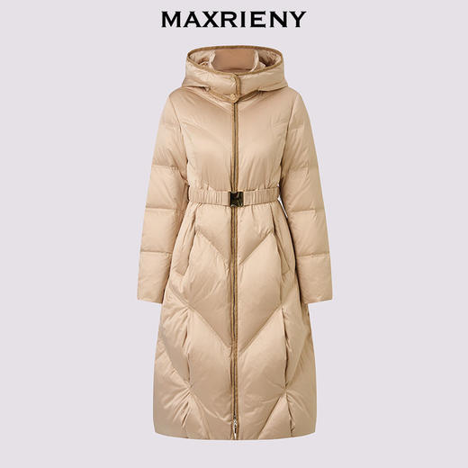 玛克门店发货：摩登复古收腰X型连帽羽绒服(货号:MF86DC511Y10) 商品图3