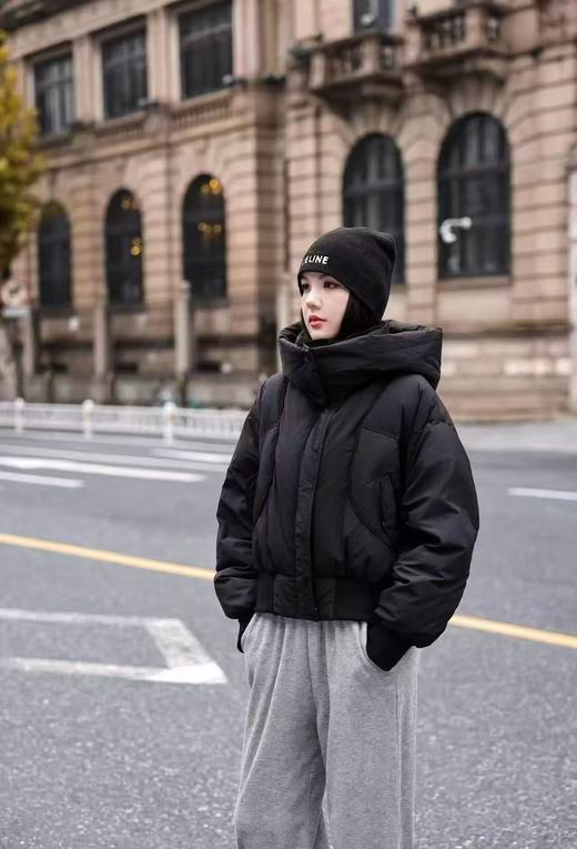 女王节抢购价-不支持退-品质超好！ 超有范【羽绒服】绒子含量90%设计感宽螺纹短款宽松羽绒服-喜出 商品图0