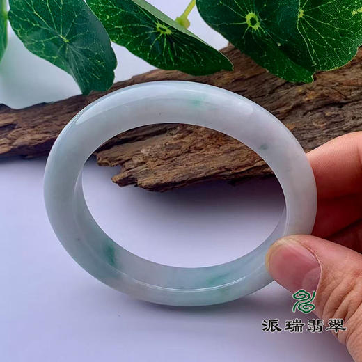 派瑞翡翠 翡翠手镯 糯种 飘花 商品图1