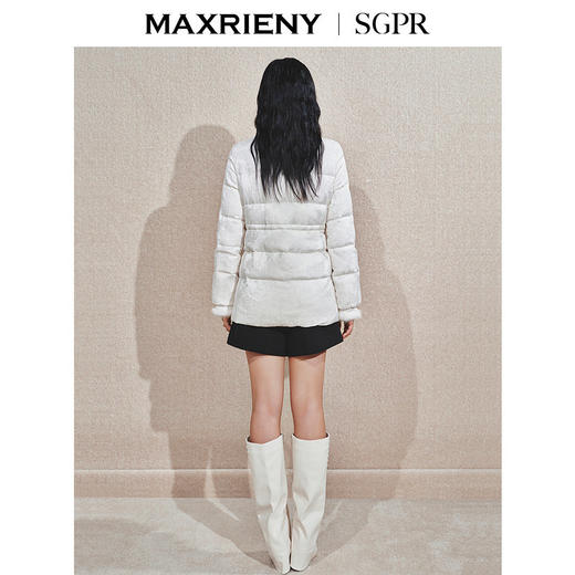 玛克门店发货：MAXRIENY水貂毛边收腰羽绒服(货号:MS85DC503) 商品图2