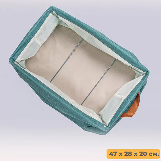 【2个装】大容量可折叠布艺收纳箱 带提手和翻盖 衣物玩具收纳 47*28*20cm 商品图5