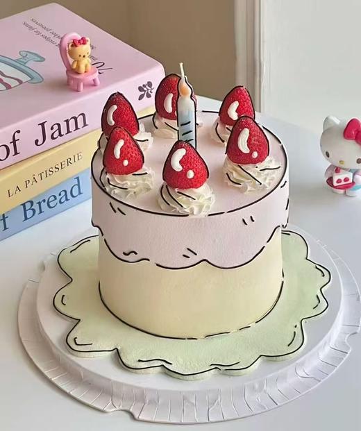 草莓二次元漫画蛋糕 商品图0