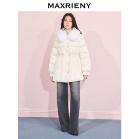 玛克门店发货：MAXRIENY狐狸毛领羽绒服(货号:MS86DC508)