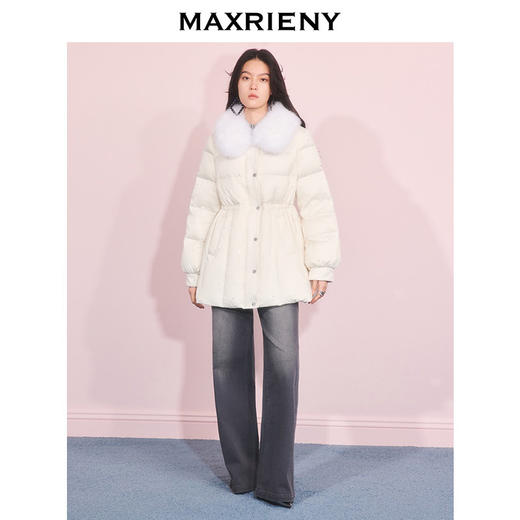 玛克门店发货：MAXRIENY狐狸毛领羽绒服(货号:MS86DC508) 商品图0