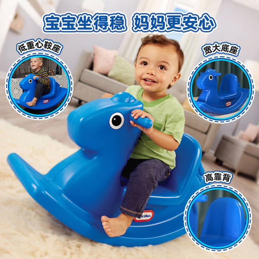 小泰克littletikes 摇摇马-蓝色紫红色RockingHorse-Yellow 商品图1