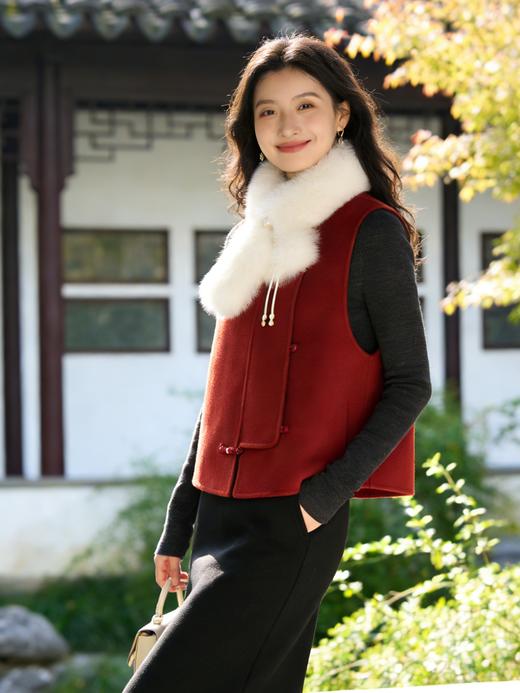 现货 臣禾	【新中式鸿运马甲】正反两穿圆领背心88.8%绵羊毛11.2%骆驼绒	JZ261010115 商品图0