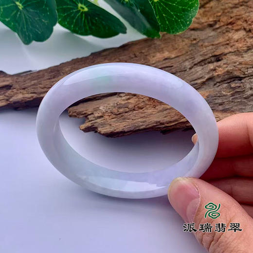 派瑞翡翠 翡翠手镯 糯种 春彩 商品图1