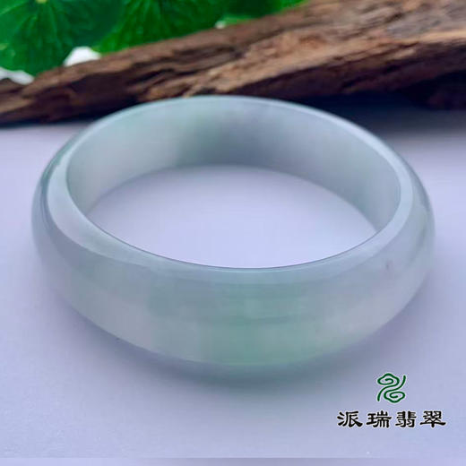 派瑞翡翠 翡翠手镯 糯种 飘花 商品图3