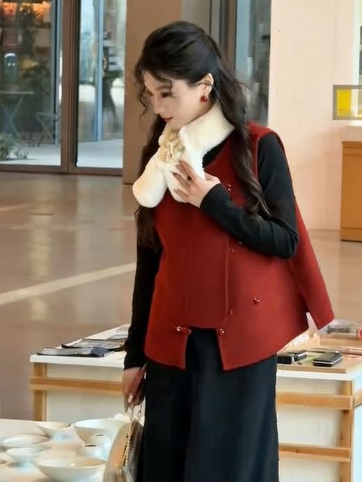 现货 臣禾	【新中式鸿运马甲】正反两穿圆领背心88.8%绵羊毛11.2%骆驼绒	JZ261010115 商品图2