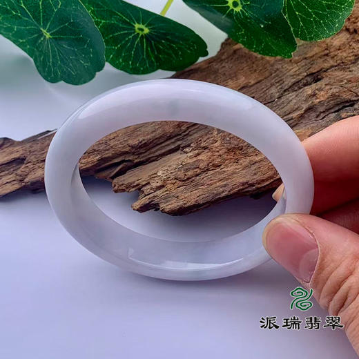 派瑞翡翠 翡翠手镯 糯种 白色 商品图3