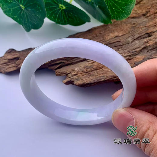 派瑞翡翠 翡翠手镯 糯种 春彩 商品图2