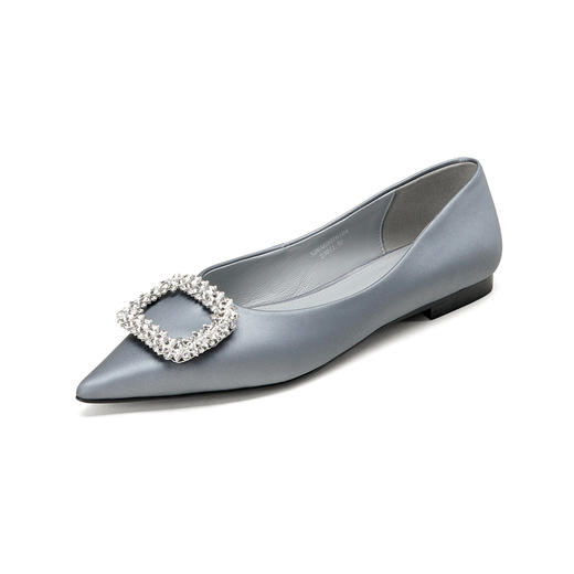 Westory2026年春季尖头平底真丝牛皮单鞋通勤休闲百搭浅口鞋S26AE50761 商品图10