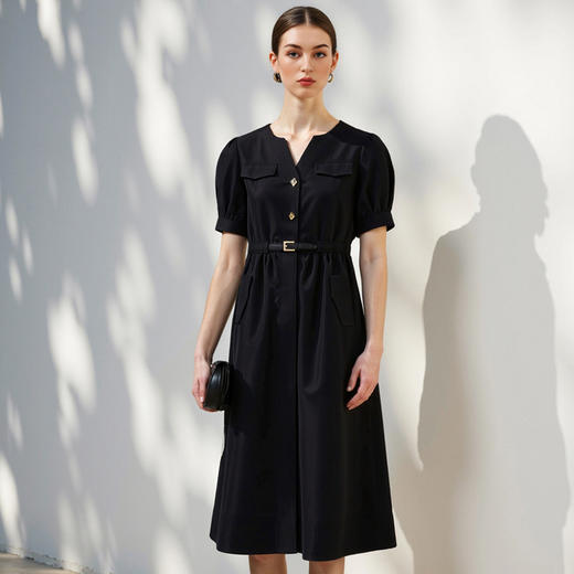 EITIE爱特爱春季新款时尚休闲显瘦收腰连衣裙8107819 商品图6