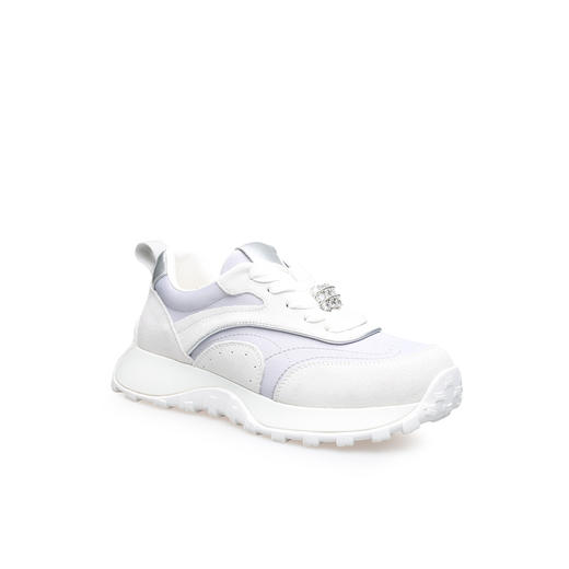 豪麟名鞋迪嘉女鞋时尚休闲鞋羊反绒面革+织物DJJGA61WX004灰色 商品图0