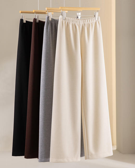 臣禾	【醋酸懒人裤】松紧腰一片式裁剪无口袋直筒裤休闲裤	JZ261060175 商品图7