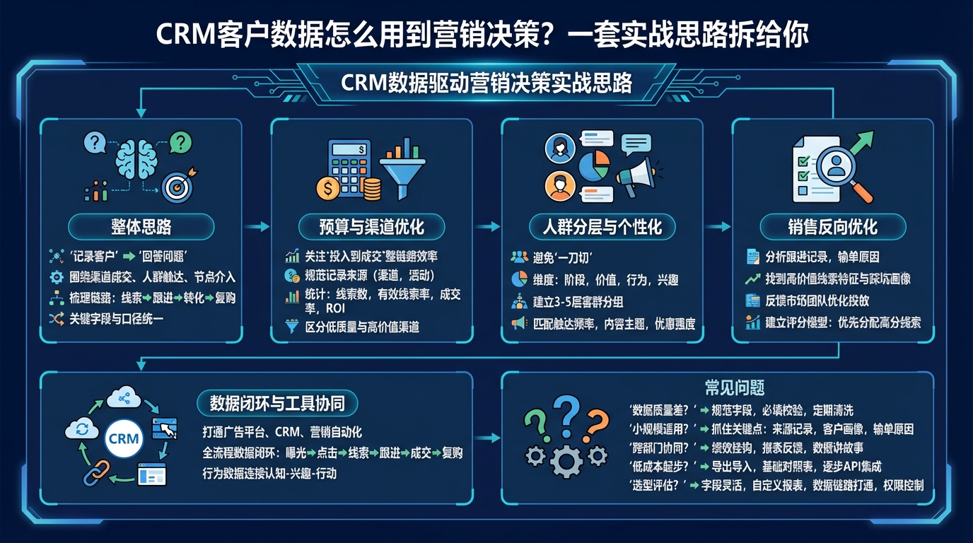 用CRM数据搭建营销决策的整体思路有哪些？