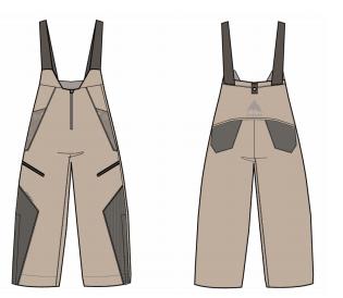 26/27BURTON雪服U DRYRIDE 2L EARTH BIB CEMENT 商品图0