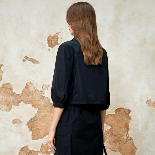 EITIE爱特爱七分袖修身显瘦短款休闲外套春新款8103812 商品图9