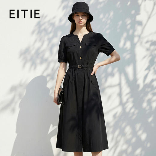 EITIE爱特爱春季新款时尚休闲显瘦收腰连衣裙8107819 商品图1