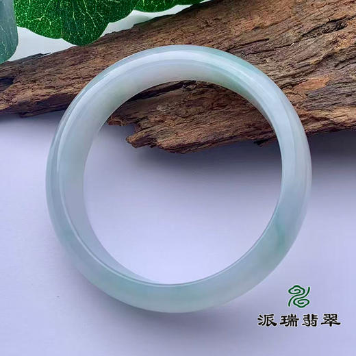 派瑞翡翠 翡翠手镯 糯种 飘花 商品图2